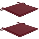 vidaXL 3-dijelni bistro set s jastucima boje vina od masivne tikovine | shoptok.hr