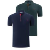 Dewberry DUO SET T8560 MEN'S T-SHIRT-NAVY-GREEN Cene