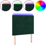  LED uzglavlje tamnozeleno 100x5x118/128 cm baršunasto | shoptok.hr
