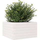  Vrtna sadilica bijela 40 x 40 x 23 cm od masivne borovine | shoptok.hr