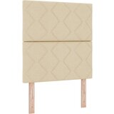 vidaXL Postelja s podnožjem z vzmetnico in klopjo kremna 80x200 cm tkanina, (22083824) | Shoptok.si