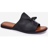 EVENTO Women's flat sandals with decorative tying black Norela | ePonuda.com