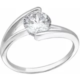 Kesi Silver Double Ring Engagement Ring