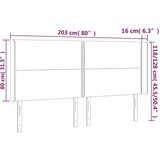  Vzglavje z ušesi modro 203x16x118/128 cm blago, (20933328) | Shoptok.si
