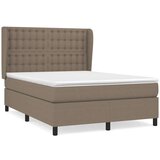 Box spring postelja z vzmetnico taupe 140x190 cm blago, (20896885) | Shoptok.si