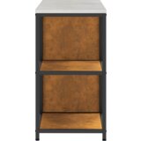 vidaXL Kuhinjski set za pohranu s policom s pohranom s vratima Podesiva 2 pcs Rđa 120 x 50 x 92 cm | shoptok.hr