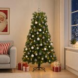  Umjetno božićno drvce s pomičnim granama i kuglicama 210 cm | shoptok.hr