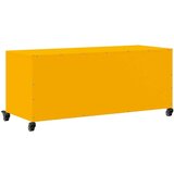 vidaXL TV omarica gorčično rumena 100,5x39x43,5cm hladno valjano jeklo | Shoptok.si