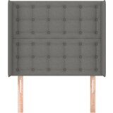  Uzglavlje s ušima tamnosivo 103x16x118/128 cm od tkanine | Eponuda.ba