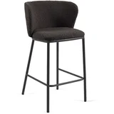 Kave Home Crna barska stolica (visine sjedala 65 cm) Ciselia –