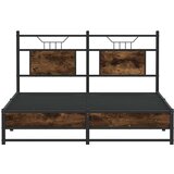 vidaXL Posteljni okvir brez vzmetnice hrast 140x190 cm inženirski les | Shoptok.si