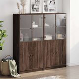 vidaXL Regal za knjige s vratima boja smeđeg hrasta 136x37x142 cm | shoptok.hr