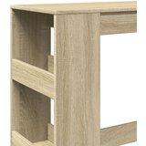 vidaXL Barska miza s policami sonoma hrast 90x40x103,5 cm inž. les | Shoptok.si