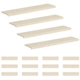  Stepenica 16 kom. 110 x 30 x 2 cm Bijela Čvrsto Hrastovo Drvo - Bijela 110 x 30 x 2 cm 16 | shoptok.hr