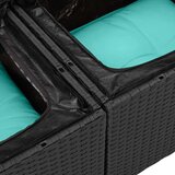  Vrtna sedežna garnitura z blazino 4 pcs Črna Poly ratan, (5000022273) | Shoptok.si