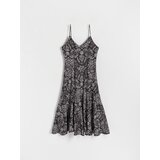 Reserved satenasta obleka s cvetličnim potiskom - večbarvno Cene