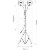  LED reflektor sa stalkom 2xLED/30W/230V 4000K IP44 | Eponuda.com