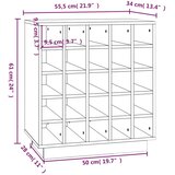 Ormarić za vino crni 55,5x34x61 cm od masivne borovine | shoptok.hr