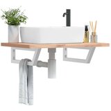  Nosači polica za Lavabo - Umivaonik 2 kom bijeli trapezni čelični | shoptok.hr
