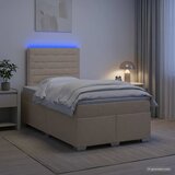  Boxspring krevet s madracem Krem 120 x 190 cm Tkanina | shoptok.hr