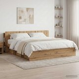  Glava kreveta s ormarićem Hrast artisan 200 cm | shoptok.hr