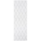 Kayoom PREPROGA Vivica 225 Weiß / Graublau 80/250 cm taftano siva, bela | Shoptok.si