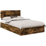  Postelja s shranjevanjem z vzglavjem Dimljeni oreh 135 x 190 cm, (5000106223) | Shoptok.si