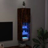 TV ormarić s LED svjetlima boja dimljenog hrasta 30,5x30x102 cm | shoptok.hr