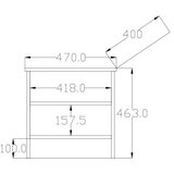 Hanah home Noćni ormarić Rb-168-02, 45x45x40 cm, Bijela | Eponuda.ba