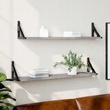  Zidne police 2 kom boja hrasta 80x15x15,5 cm konstruirano drvo | shoptok.hr