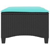  Vrtne stolice s jastucima 2 kom. Crne 55x55x36 cm Poli ratan - Crna 1 | shoptok.hr
