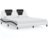  The Living Store Posteljni okvir z LED lučkami belo črn 180x200 cm umetno usnje - Posteljni Okvir, (21529480) | Shoptok.si