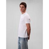 Calvin Klein Jeans Majica kremna / krvavo rdeča / bela | Shoptok.si