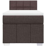  Box spring postelja z vzmetnico temno rjava 90x200 cm blago, (21310439) | Shoptok.si