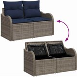  Vrtni kauč s jastukom s pohranom 121 x 62 x 69 cm poliratan | shoptok.hr