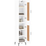  Visoka komoda bijeli 34,5x34x180 cm od konstruiranog drva Slike