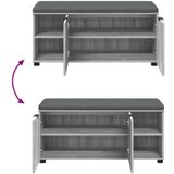  Haldna klop z blazino Enobarvno Siva Sonoma 100 x 38 x 46 cm, (5000160704) | Shoptok.si