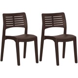 Maison Chic Vrtni Stoli - Stol za vrt 2 kosa mocha poliuretan JS514, (21878460) Cene