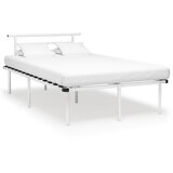vidaXL Posteljni okvir bel kovinski 120x200 cm, (20643605) | Shoptok.si