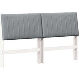 vidaXL Tapecirani uzglavlje Svijetlo siva 160 cm Čvrsto borovo drvo | shoptok.hr