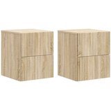  Stenski nočni omarici 2 pcs Sonoma hrast 33 x 34,5 x 40 cm, (5000209763) | Shoptok.si