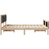  Okvir za krevet Tamno siva 135 x 190 cm tkanina | shoptok.hr