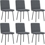 Maison Chic Jedilni stoli - Vzorci stoli 6 kosov temno siv žamet A1362, (22030966) | Shoptok.si
