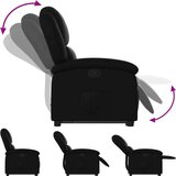 vidaXL Naslonjač na podizanje od umjetne kože crni | shoptok.hr