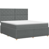  Boxspring krevet s madracem Tamnosiva 160 x 200 cm Tkanina | shoptok.hr