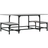 vidaXL Klubska mizica siva sonoma 100x50,5x40 cm inženirski les | Shoptok.si
