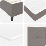 Box Postelja s podlago z blazino & LED Taupe 200x200 cm Tkanina, (22083780) | Shoptok.si
