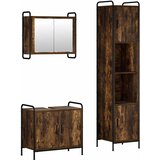  Set ormarića za kupaonicu 3 kom. Dimljeni hrast | shoptok.hr