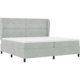  s opruga kutije Svijetlo siva 200 x 200 cm Baršun | shoptok.hr
