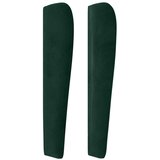  Uzglavlje s ušima tamnozeleno 203x23x118/128 cm baršunasto | shoptok.hr